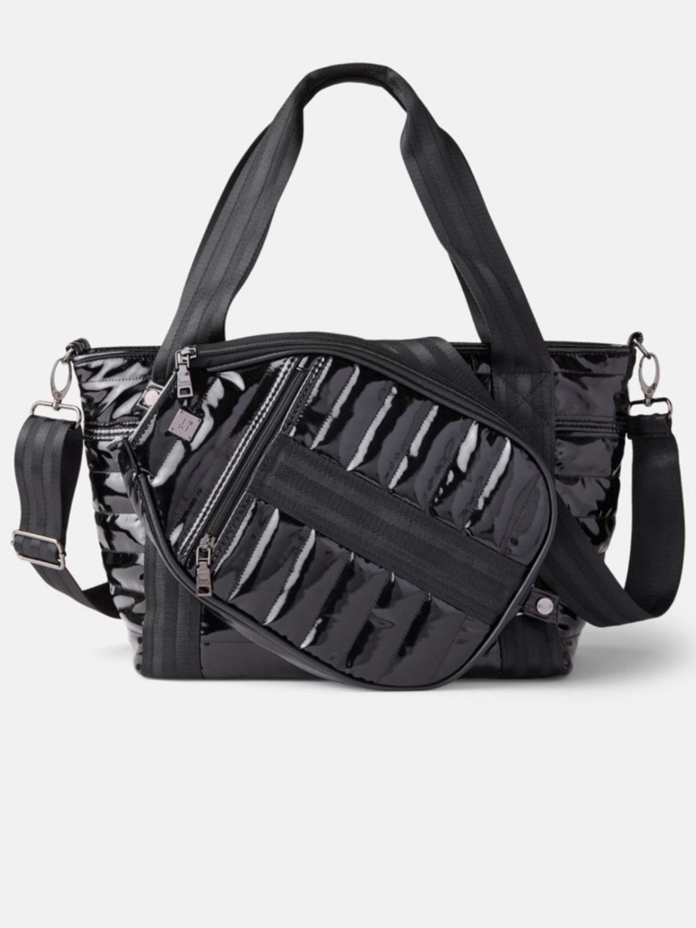 Think Royln Black Patent Pickleball Bag